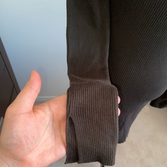 BROWN DYNAMITE RIBBED DRESS - Picture 6 of 9